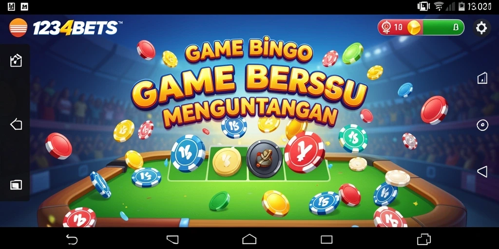 Screenshot utama 1234BETS menampilkan gameplay Bingo yang interaktif dan menantang.
