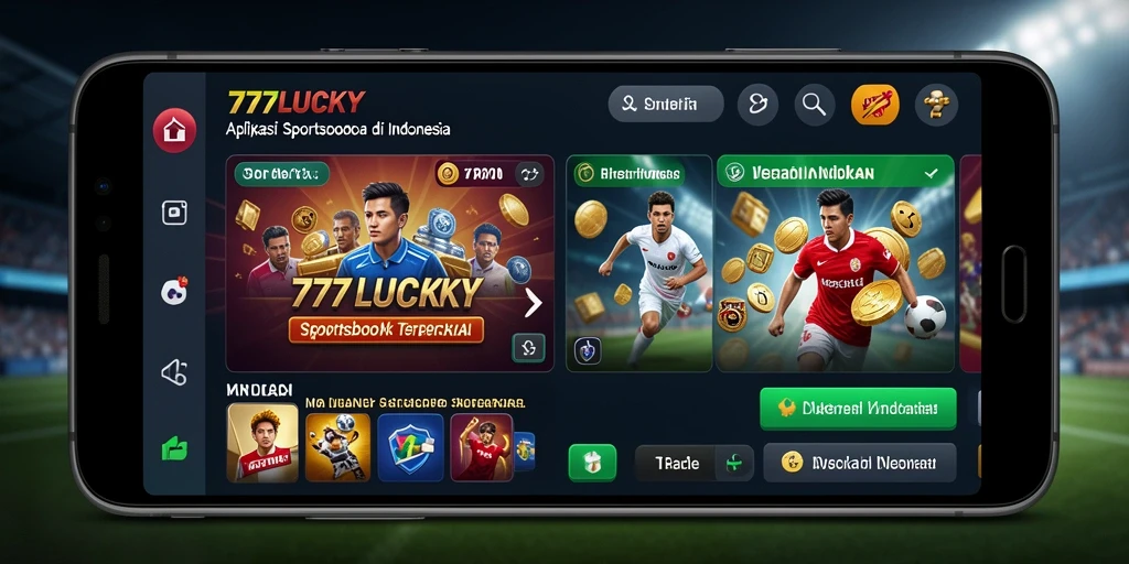 Screenshot 777LUCKY menampilkan fitur taruhan olahraga yang menarik dan interaktif.