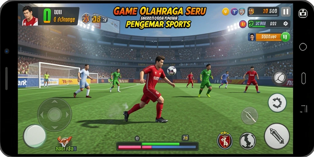Screenshot gameplay 8II menampilkan aksi seru dalam pertandingan olahraga.