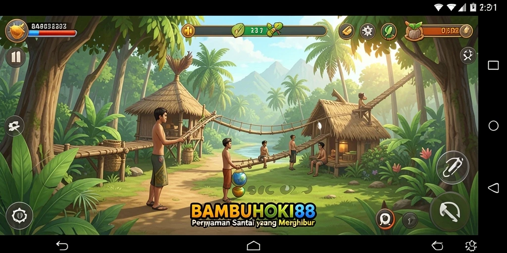Screenshot gameplay BAMBUHOKI88 yang menunjukkan keseruan permainan Casual.