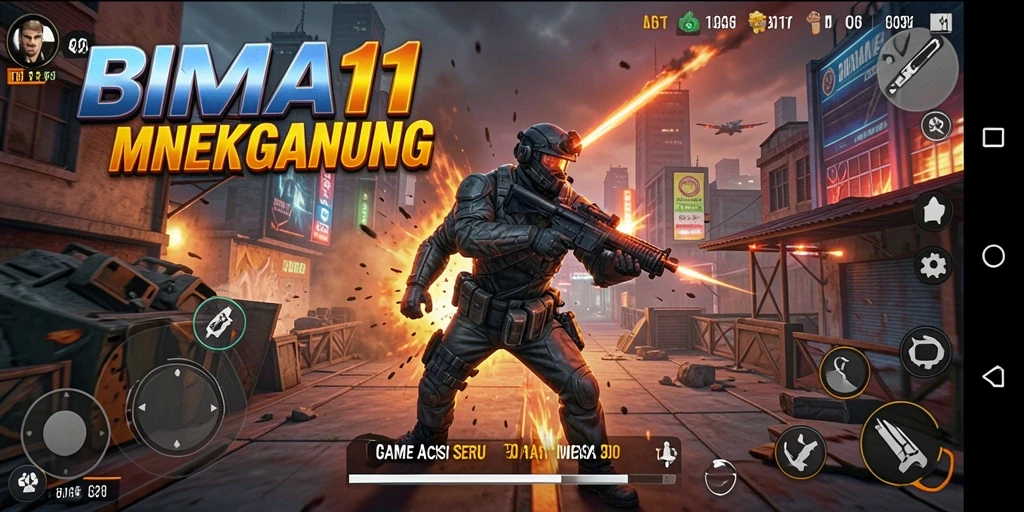 Tampilan gameplay seru dari BIMA11 dengan aksi yang menegangkan.