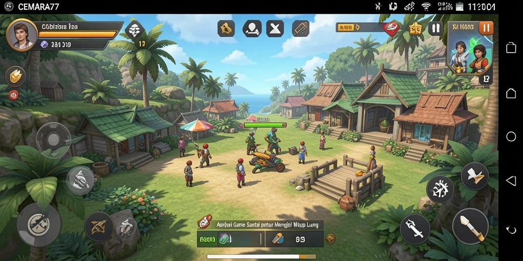 Tampilan dinamis gameplay CEMARA77 yang menarik dan interaktif.