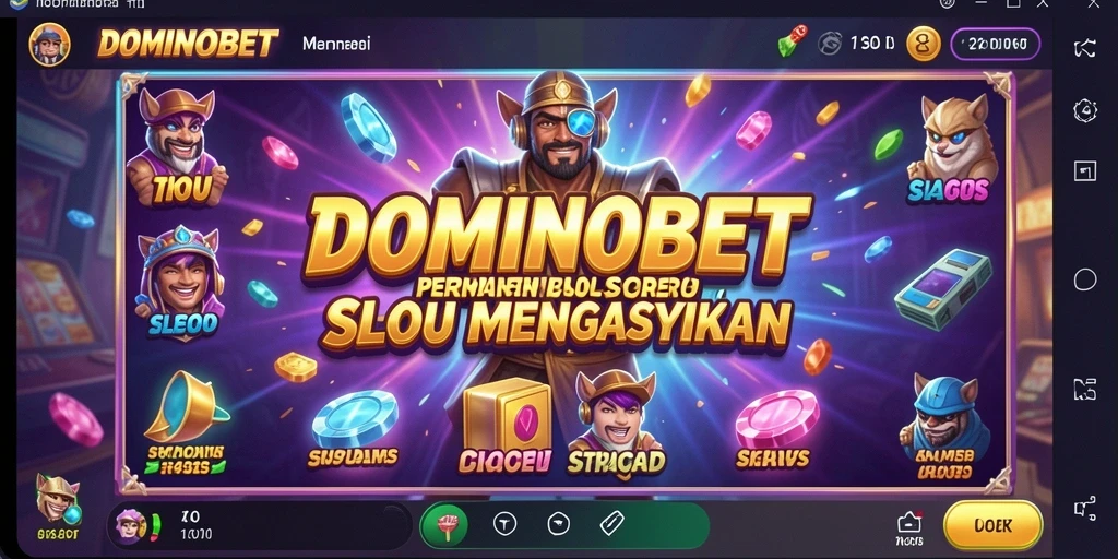 Tampilan interaktif permainan Slot di DOMINOBET yang menegangkan.