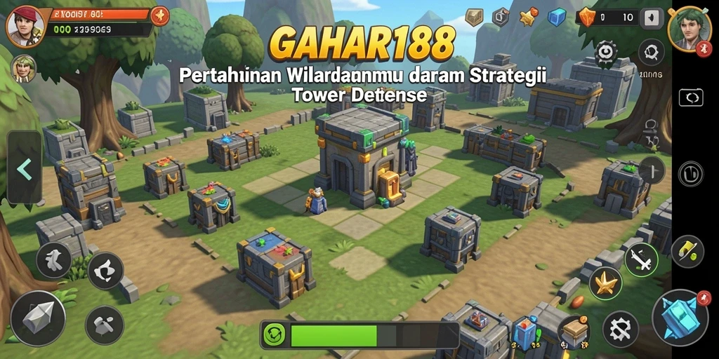 Tampilan gameplay seru dari GAHAR188 di Tower Defense.