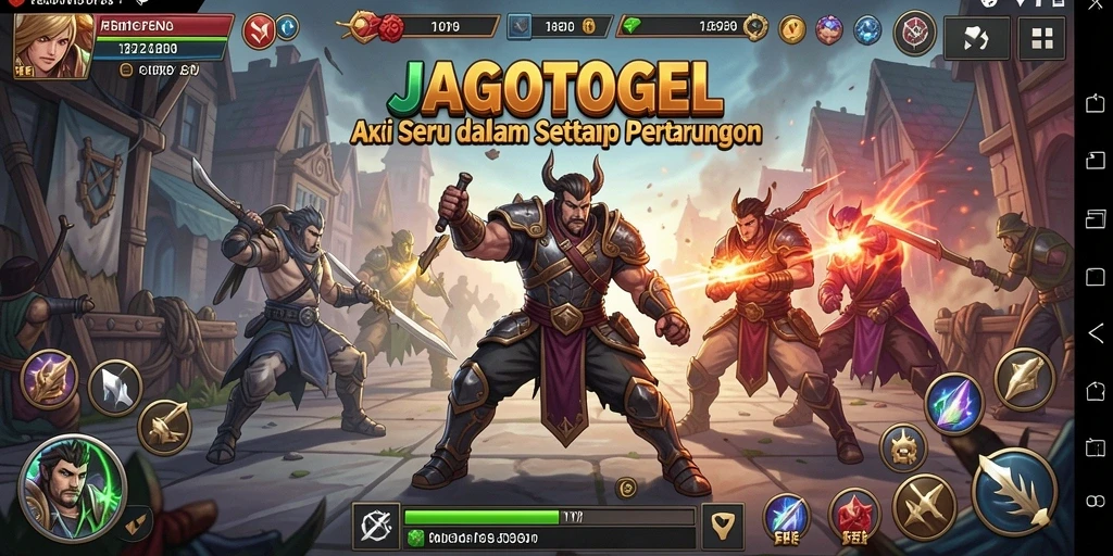 Screenshot JAGOTOGEL menampilkan aksi pertarungan yang seru dan menegangkan.