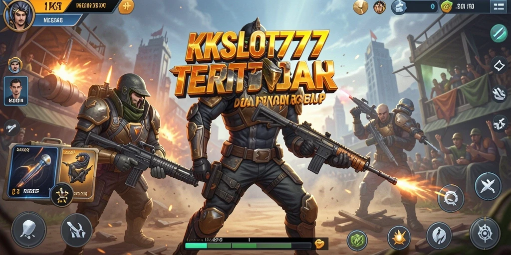 Tampilan gameplay KKSLOT777 dengan aksi Battle Royale yang seru.