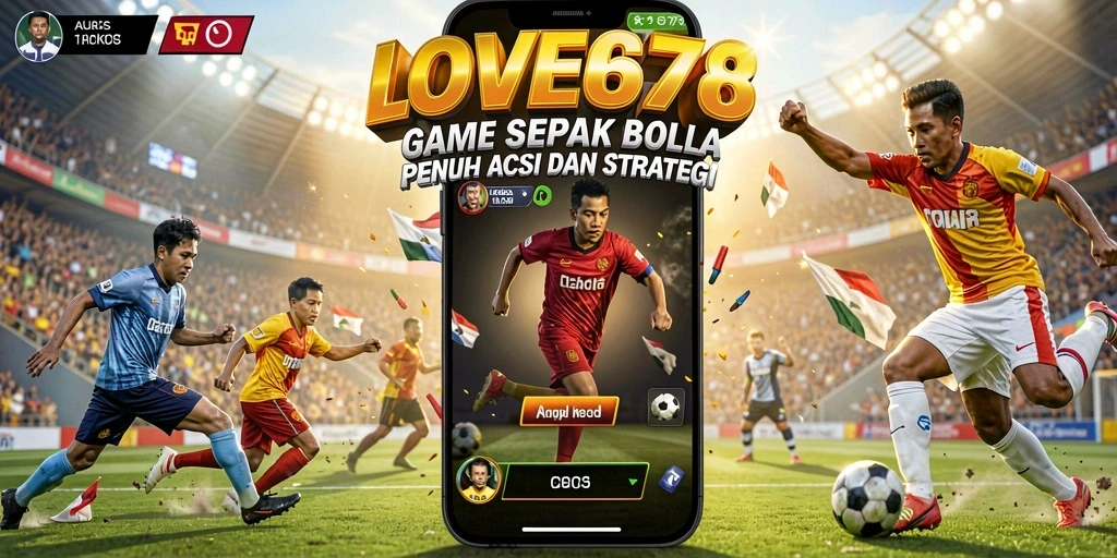 Tampilan gameplay menarik dari LOVE678 dengan aksi sepak bola yang mendebarkan.