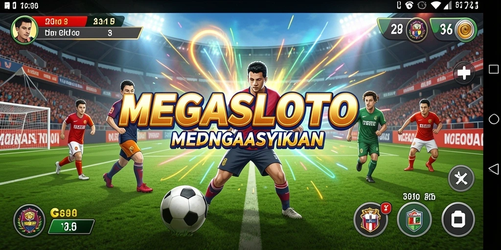 Tampilan gameplay menarik dalam MEGASLOTO yang penuh aksi olahraga.
