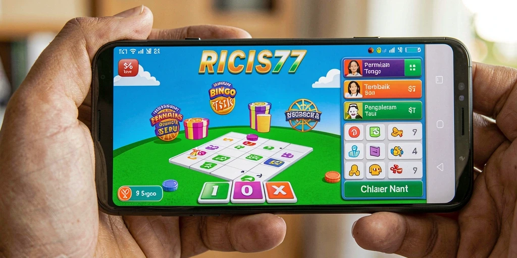 Screenshot menampilkan gameplay seru permainan Bingo di RICIS77.