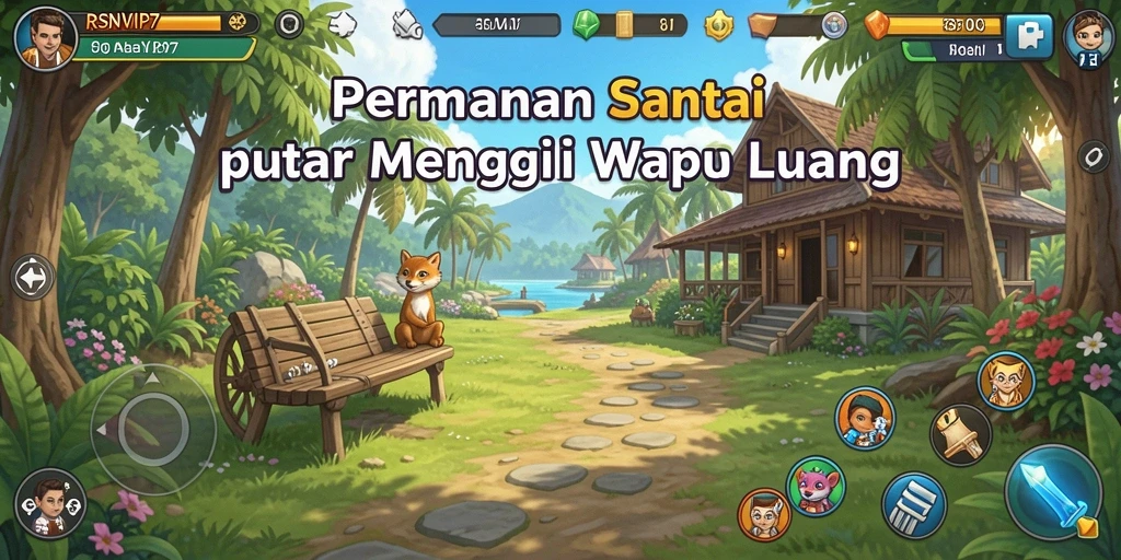 Tangkapan layar gameplay RSNVIP7 yang ceria dan mengasyikkan.
