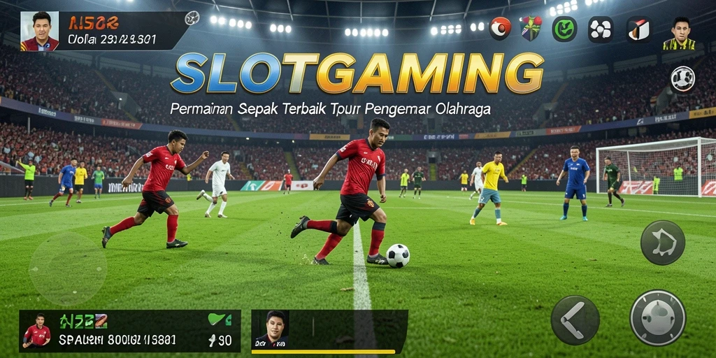 Tampilan gameplay SLOTGAMING yang mendebarkan dan penuh aksi sepak bola.