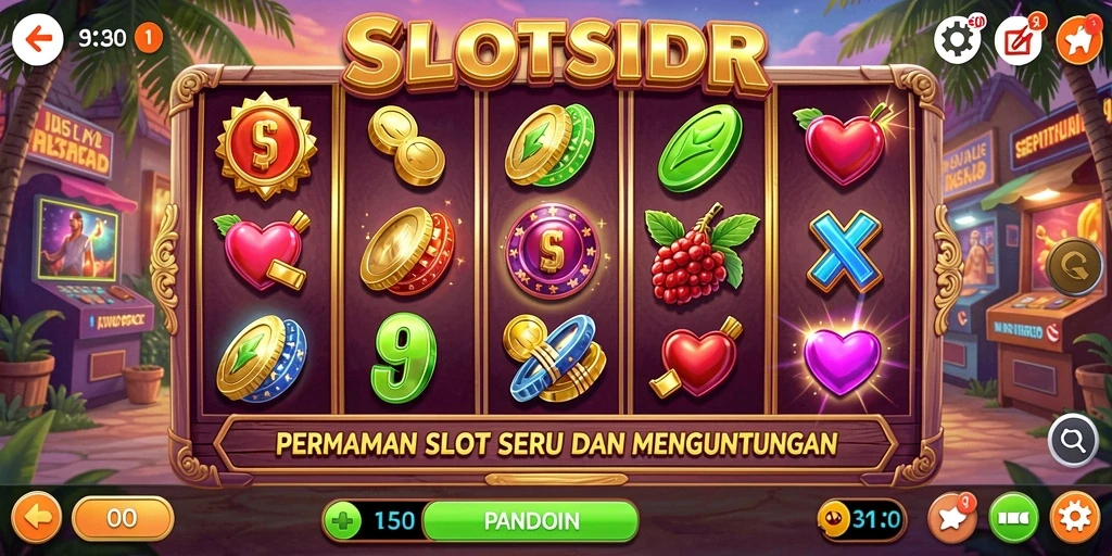Tampilan gameplay menarik dalam SLOTSIDR dengan berbagai pilihan slot.