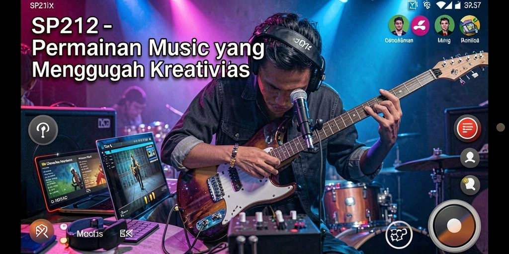 Tangkapan layar SP212 menampilkan gameplay musik yang interaktif dan menarik.