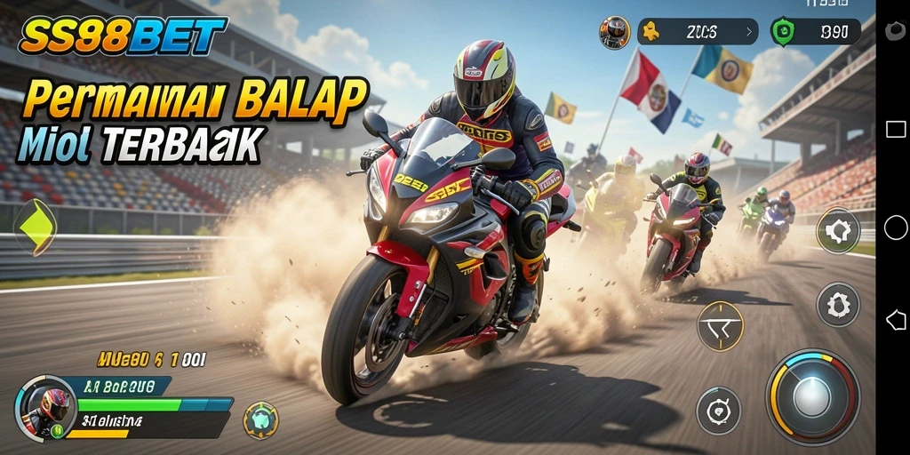 Gameplay mendebarkan balap motor di SS88BET.