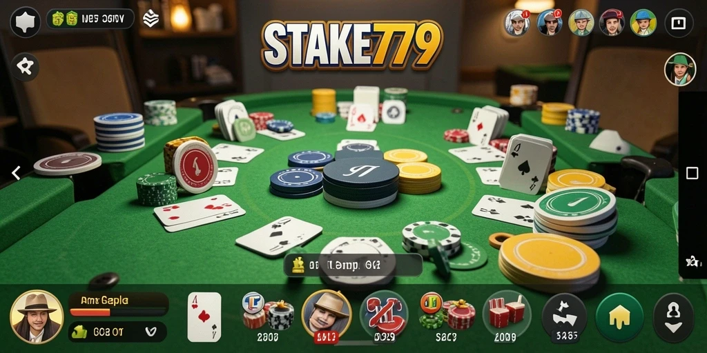 Screenshot utama STAKE779 menunjukkan gameplay Gaple yang seru dan interaktif.