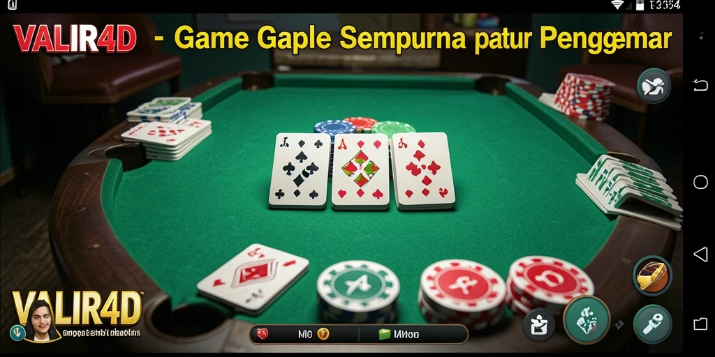 Tampilan menarik dari gameplay Gaple di VALIR4D.