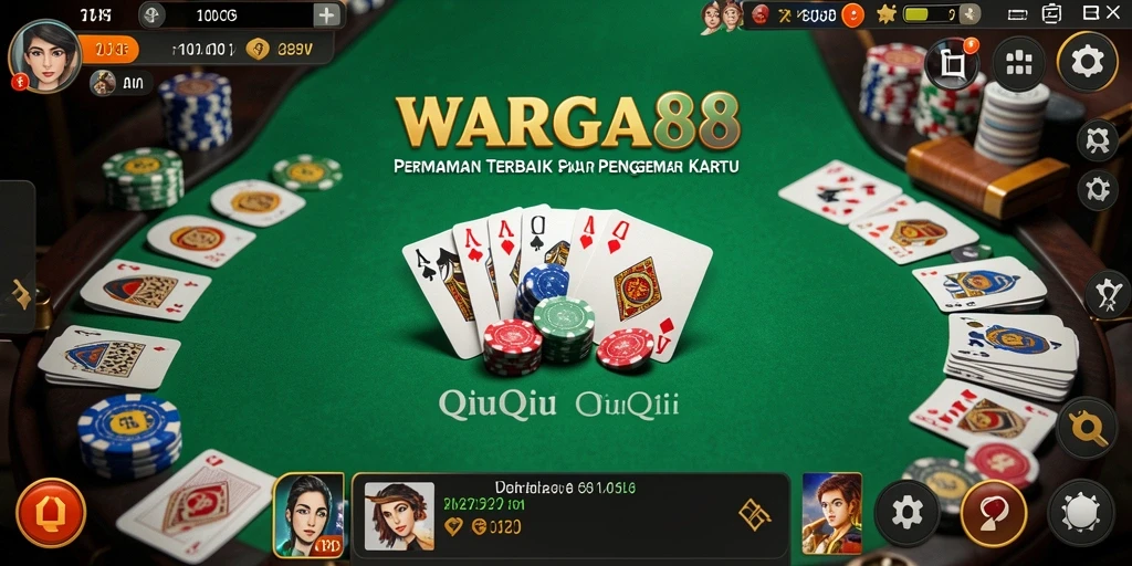 Tampilan menarik dari gameplay QiuQiu WARGA88 yang seru.